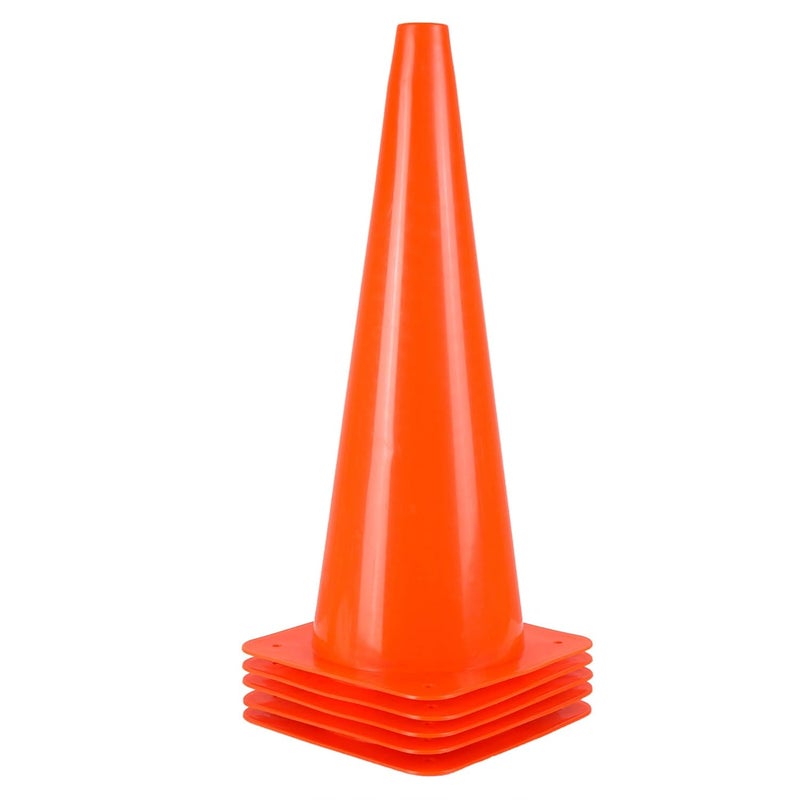 Alytree [5 Pack] 18 inch Traffic Cones, Safety Road Parking Cones,Agility Field Marker Cones for Soccer Basketball Football Drills Training, Outdoor Sport Activity & Festive Events - Image 1